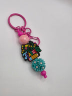 The Floral Teacher Keychain
