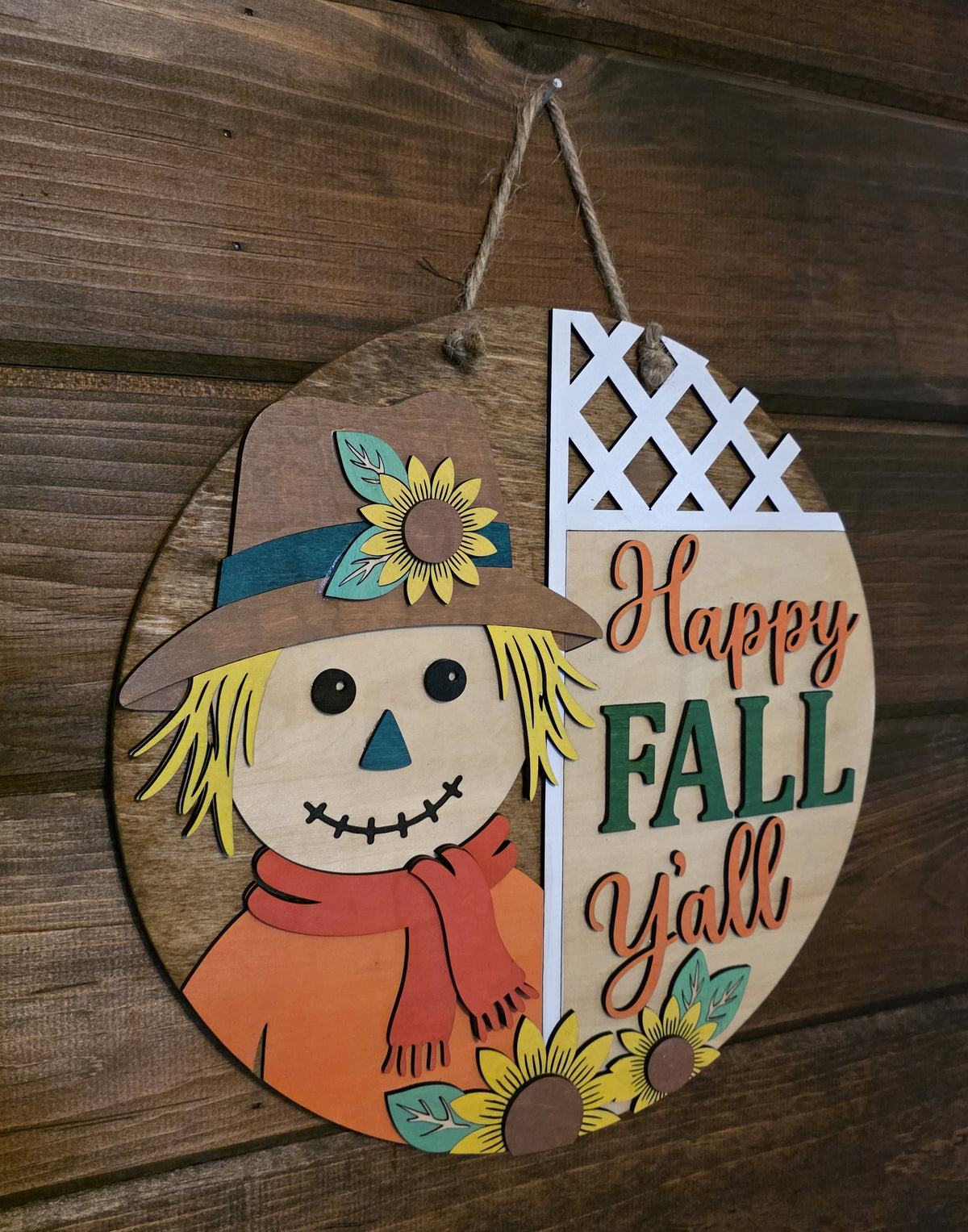 Fall Scarecrow design 1 - 12 inch Door Hanger