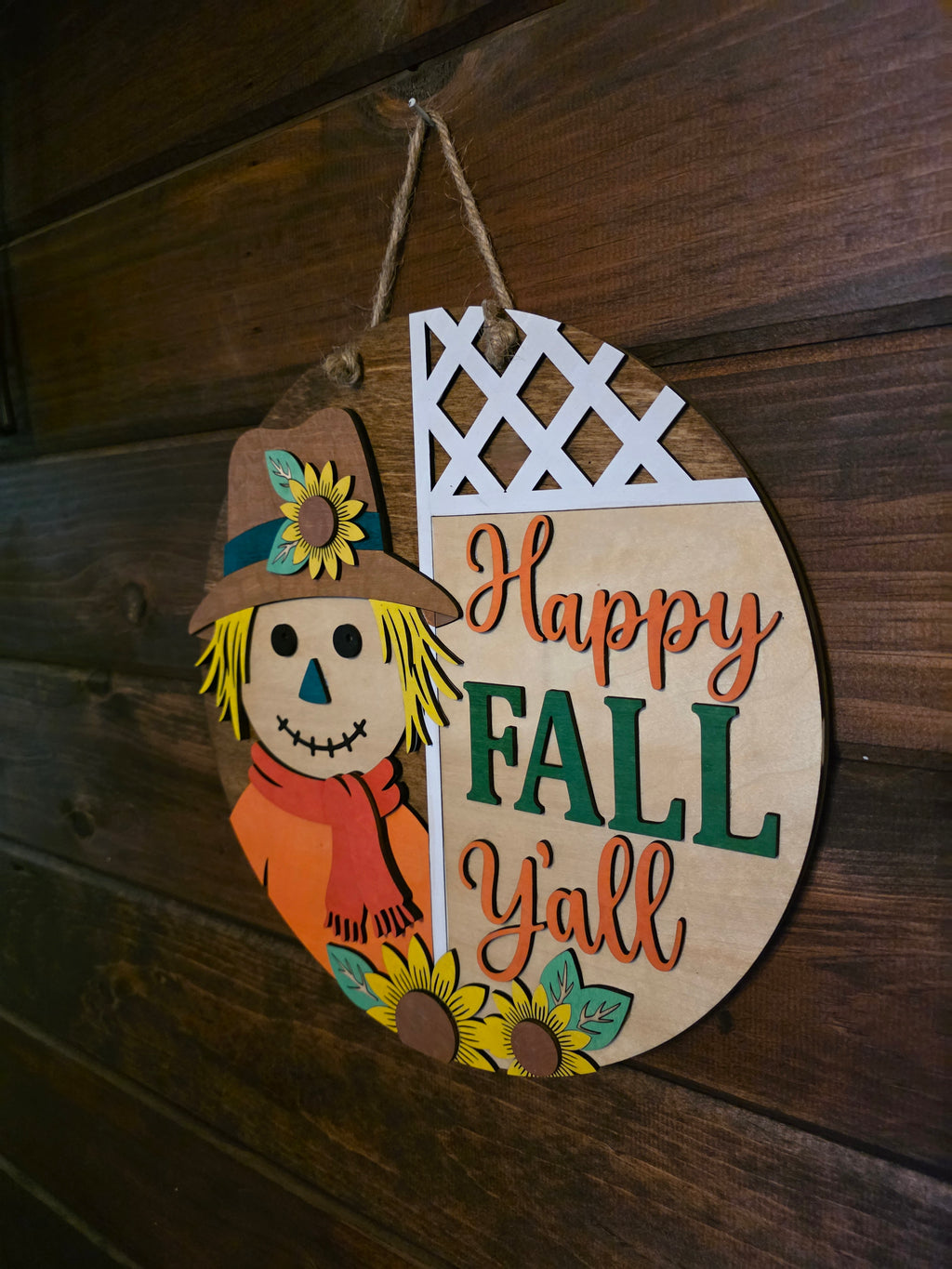 Fall Scarecrow design 1 - 12 inch Door Hanger