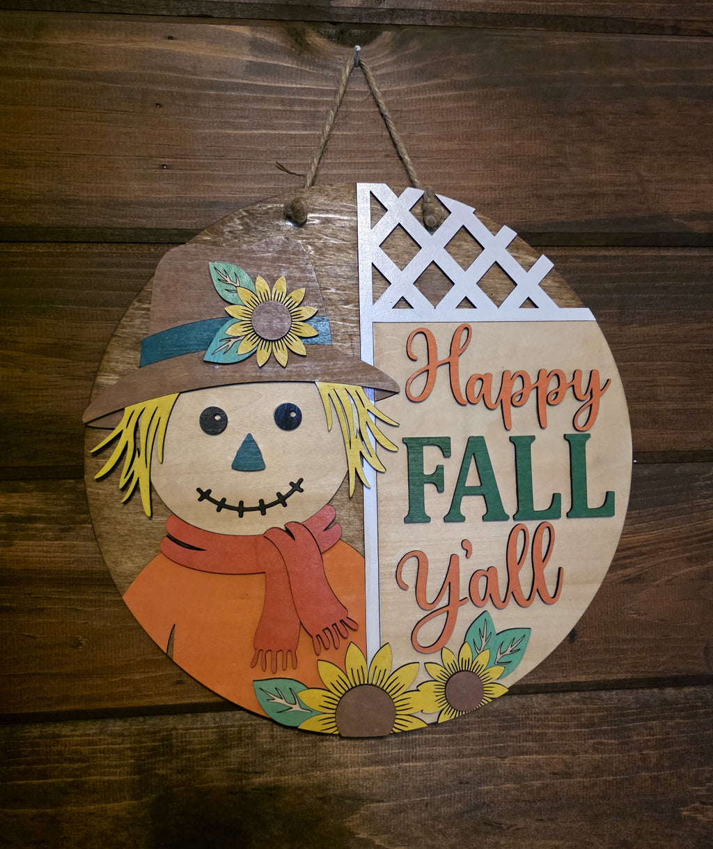 Fall Scarecrow design 1 - 12 inch Door Hanger