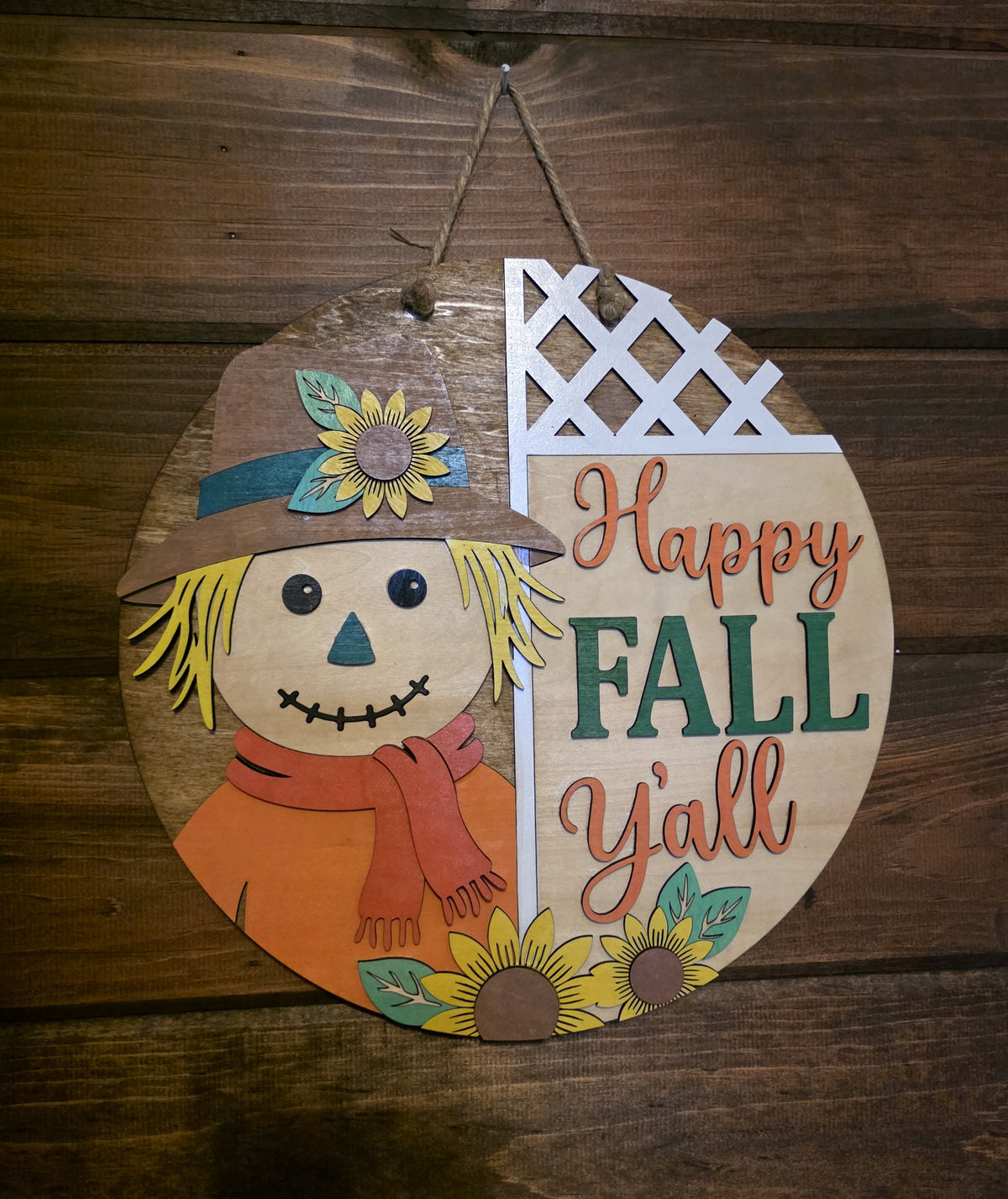 Fall Scarecrow design 1 - 12 inch Door Hanger