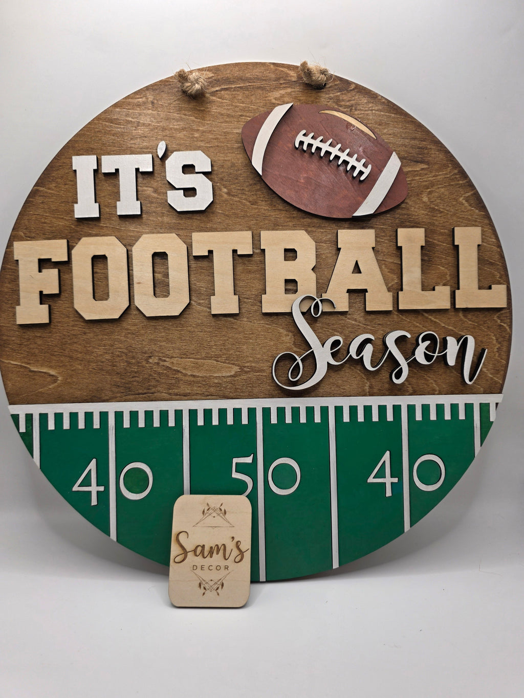 Football Season - 12 inch Door Hanger