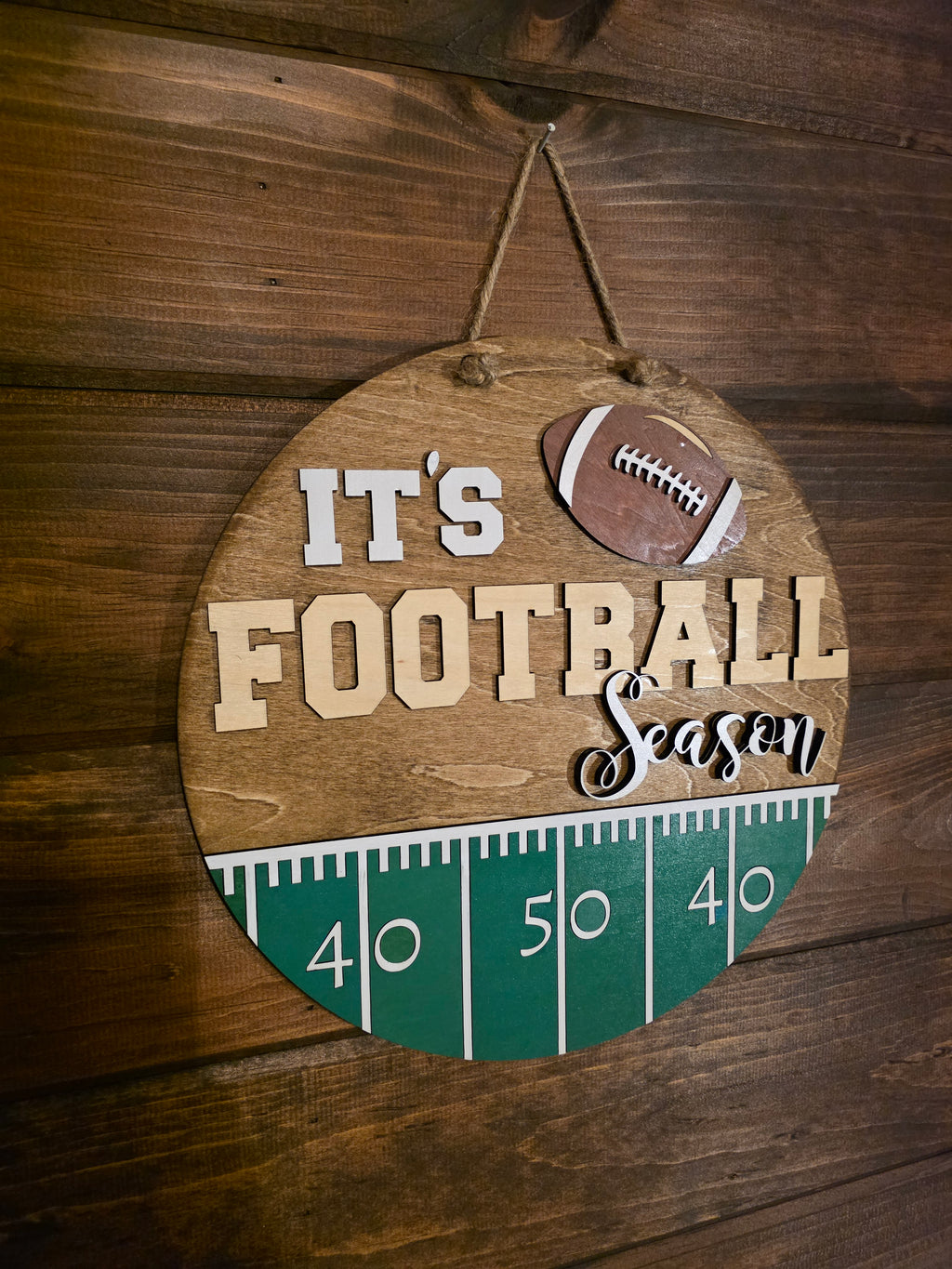 Football Season - 12 inch Door Hanger