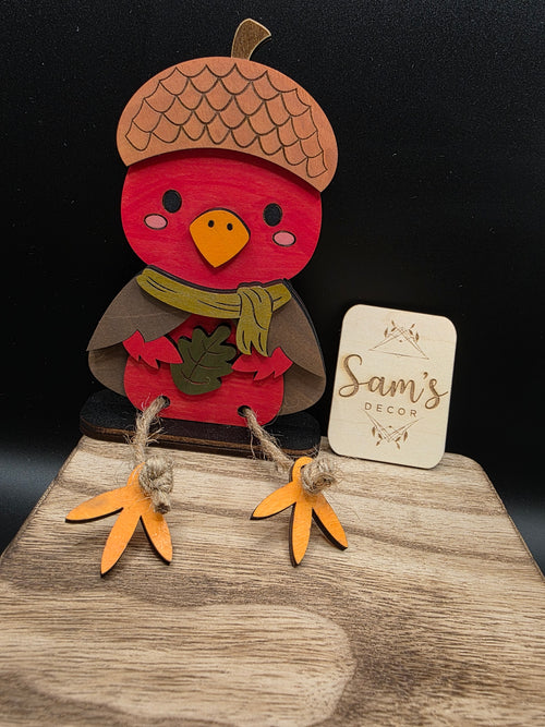 Fall Bird Shelf Sitter