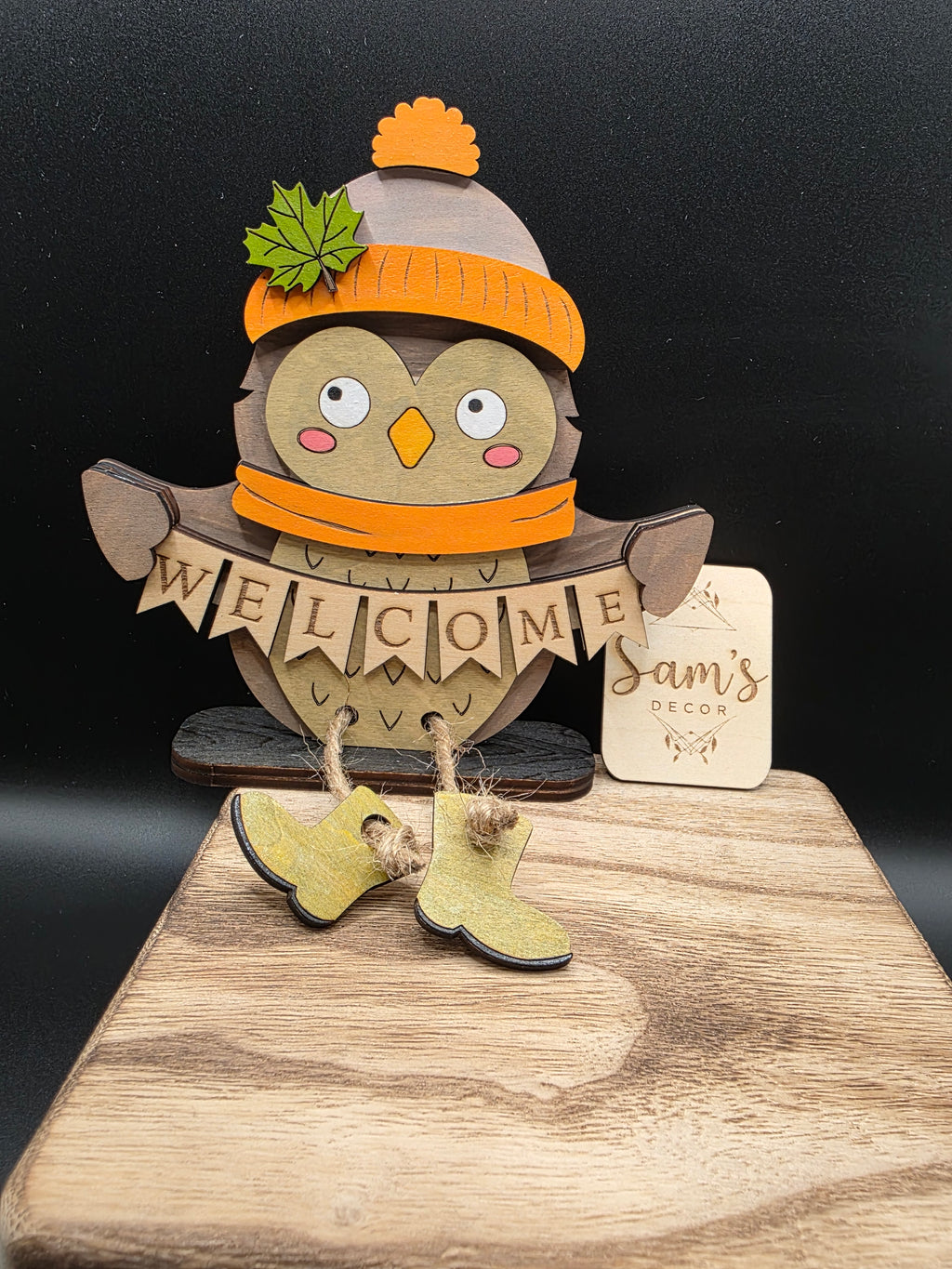 Fall Owl Shelf Sitter