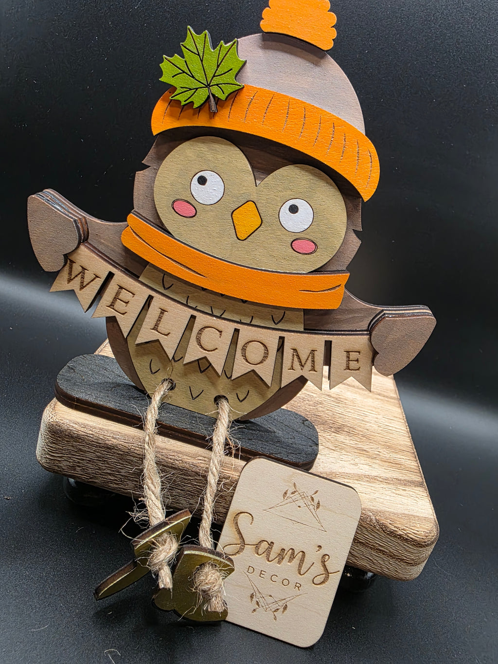 Fall Owl Shelf Sitter