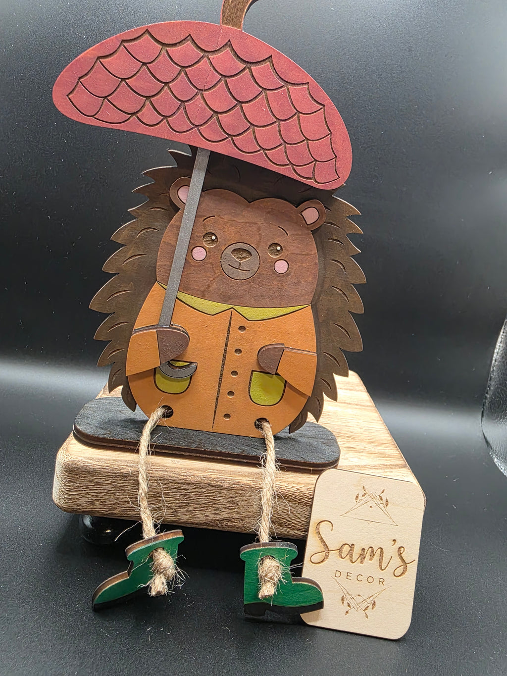 Fall Hedgehog Shelf Sitter