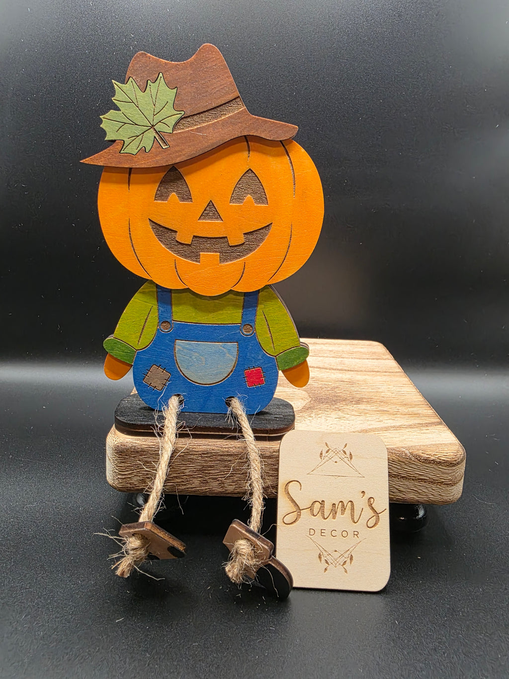 Fall Jack-O-Lantern Shelf Sitter