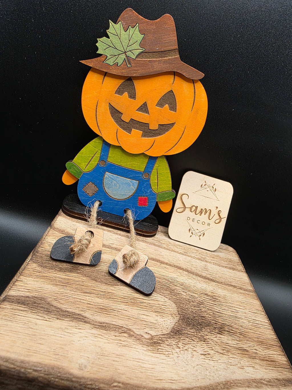 Fall Jack-O-Lantern Shelf Sitter
