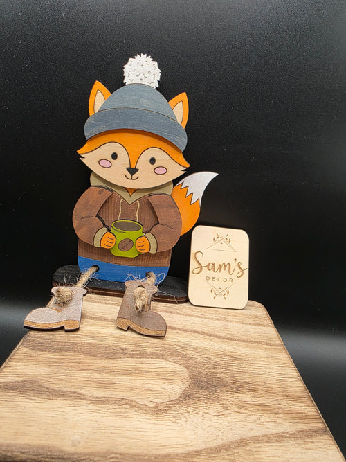 Fall Fox Shelf Sitter