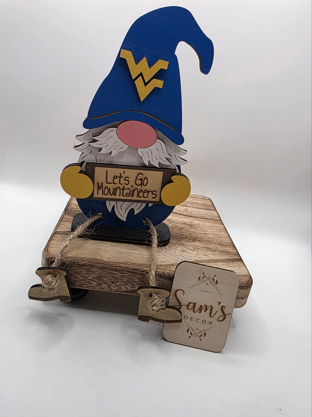 West Virginia Mountaineers Gnome Shelf Sitter