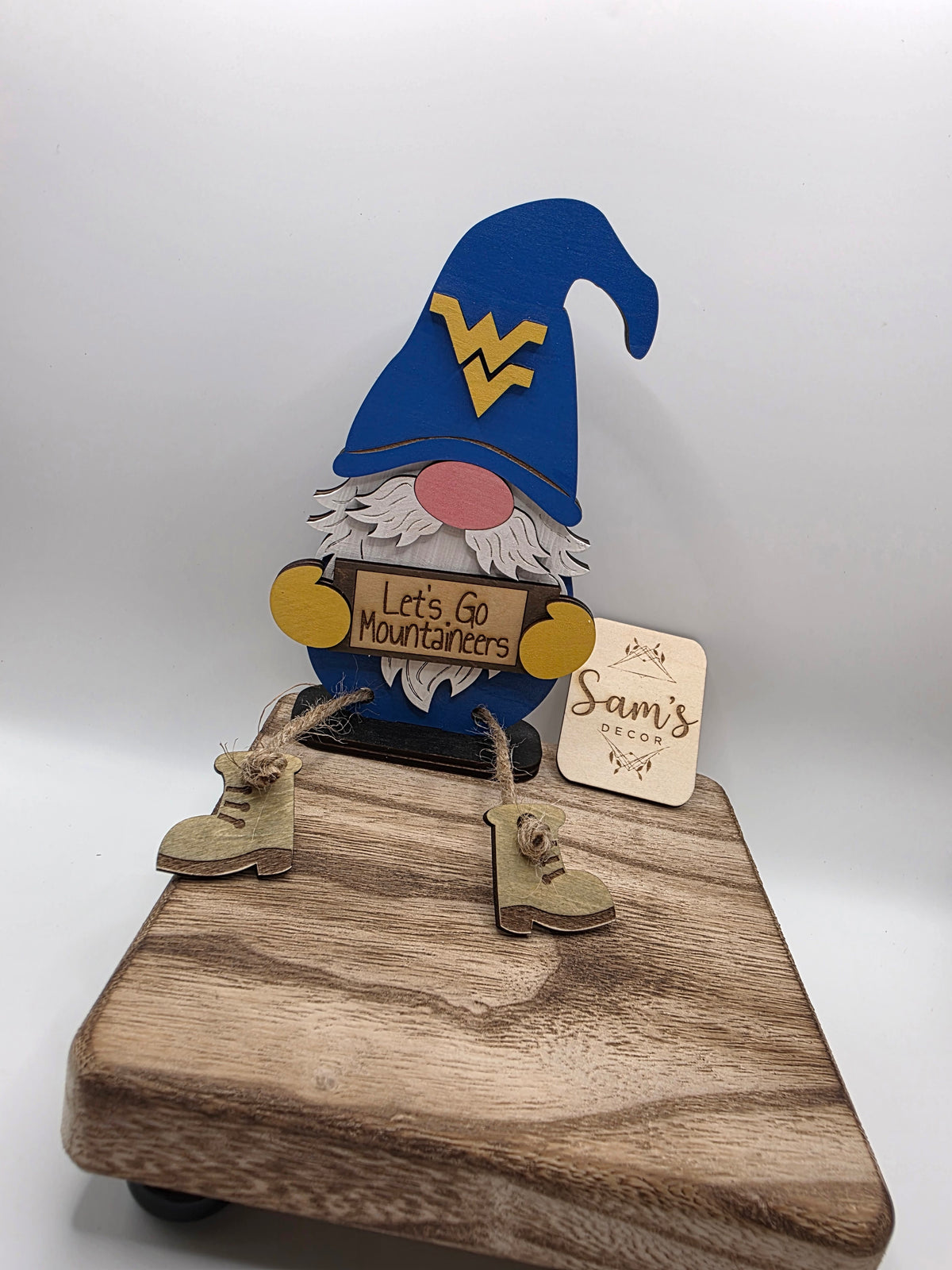 West Virginia Mountaineers Gnome Shelf Sitter